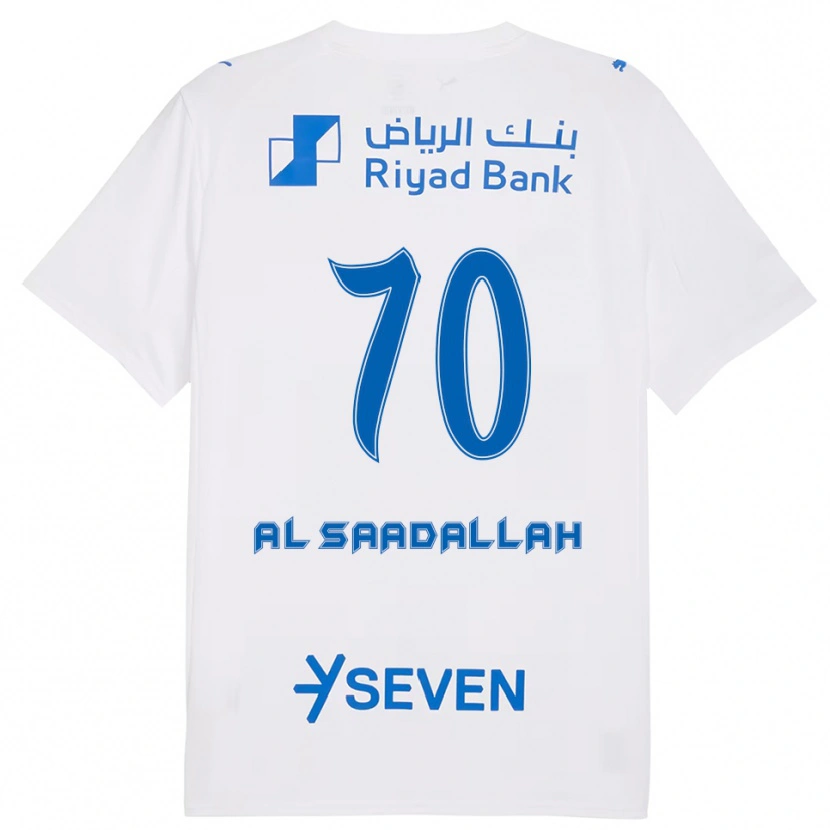 Danxen Men Hessa Al-Saadallah #70 White Blue Away Jersey 2025/26 T-Shirt