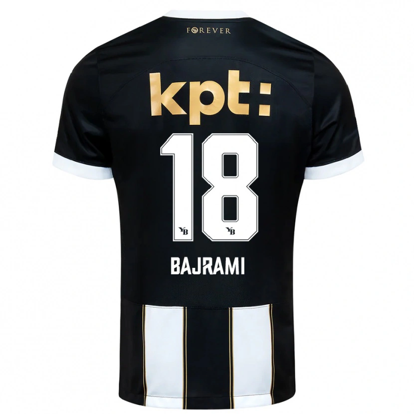 Danxen Men Ardian Bajrami #18 Black White Away Jersey 2025/26 T-Shirt