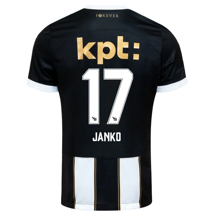 Danxen Men Saidy Janko #17 Black White Away Jersey 2025/26 T-Shirt