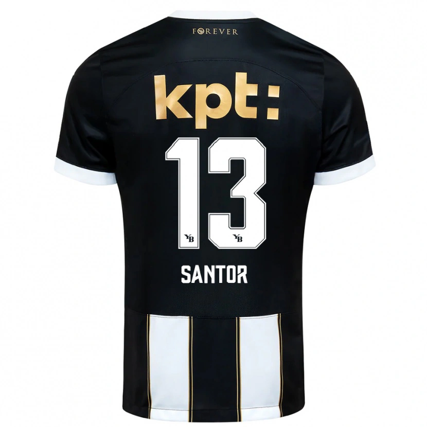 Danxen Men Luca Santor #13 Black White Away Jersey 2025/26 T-Shirt