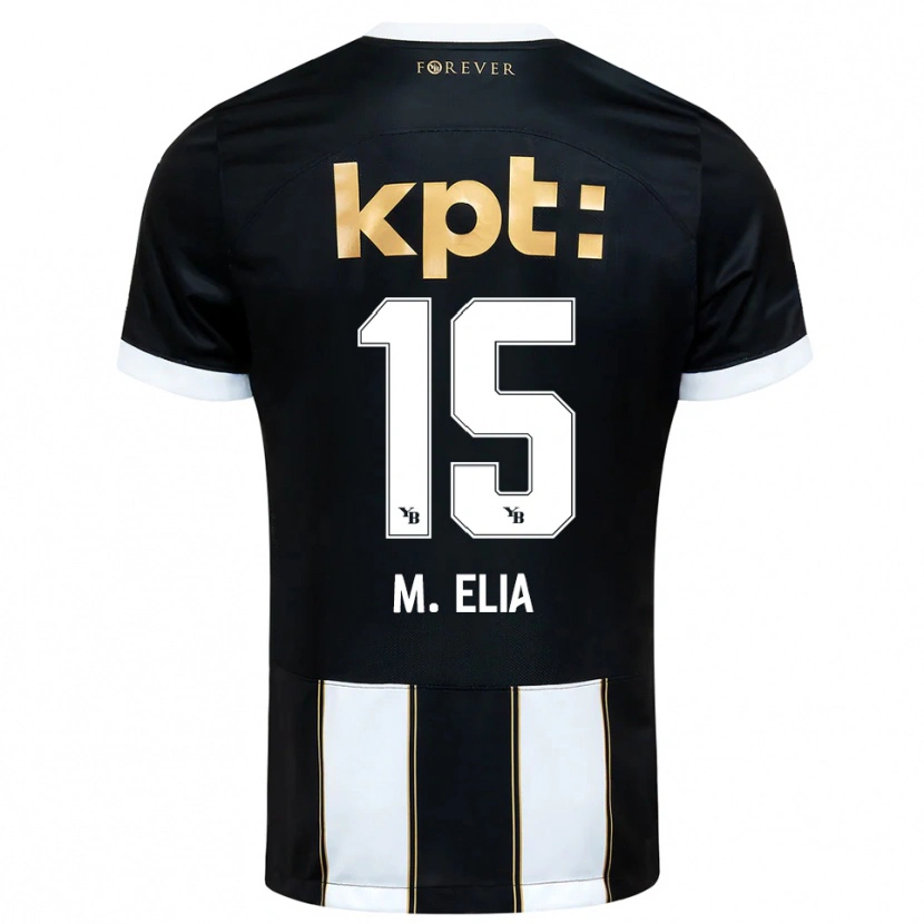 Danxen Men Meschack Elia #15 Black White Away Jersey 2025/26 T-Shirt