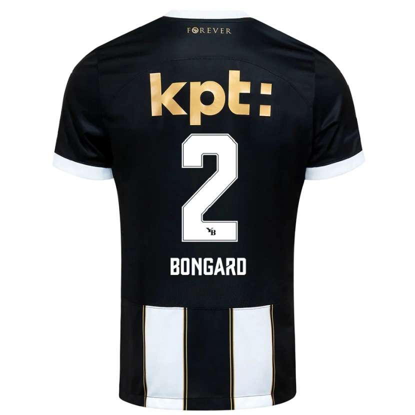 Danxen Men Tiemo Bongard #2 Black White Away Jersey 2025/26 T-Shirt