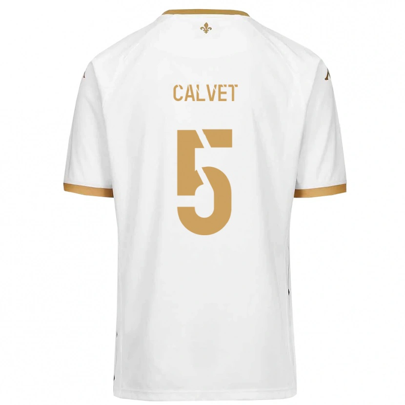 Danxen Men Raphaël Calvet #5 White Gold Away Jersey 2025/26 T-Shirt