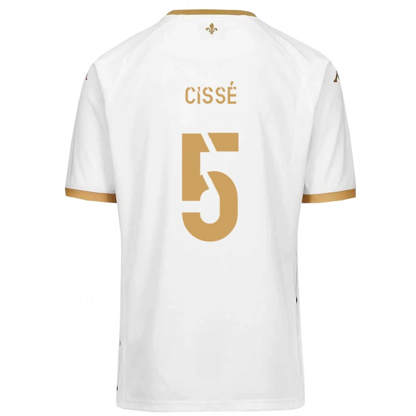 Danxen Men Bilal Cissé #5 White Gold Away Jersey 2025/26 T-Shirt