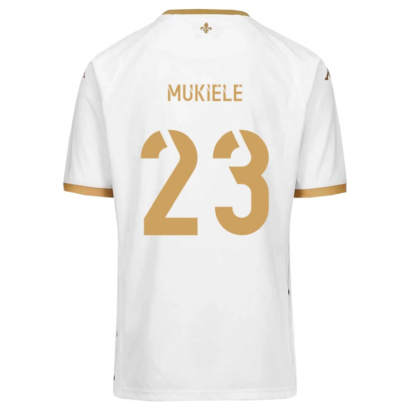 Danxen Men Norvin Mukiele #23 White Gold Away Jersey 2025/26 T-Shirt
