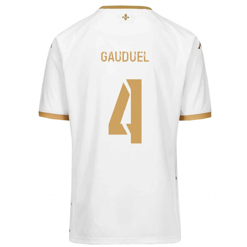 Danxen Men Sacha Gauduel #4 White Gold Away Jersey 2025/26 T-Shirt