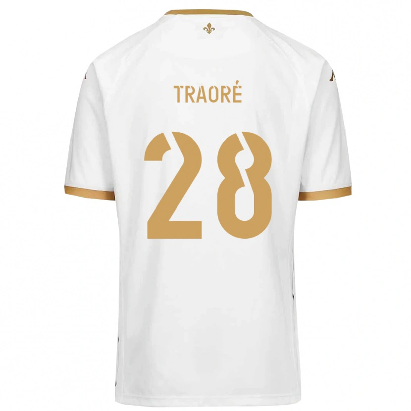 Danxen Men Soumaïla Traoré #28 White Gold Away Jersey 2025/26 T-Shirt