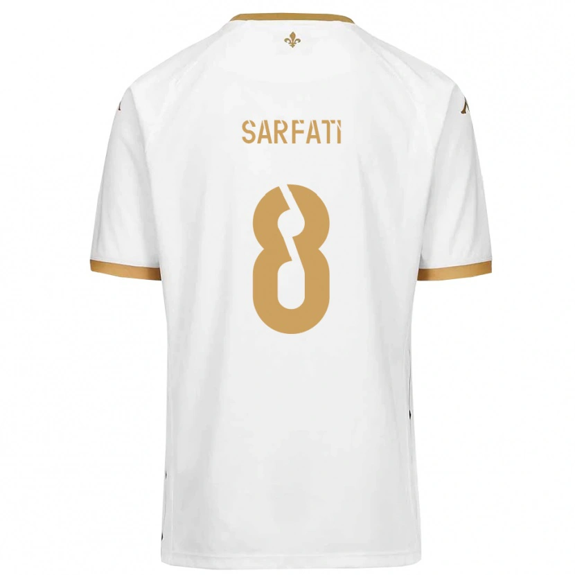 Danxen Men Isaac Sarfati #8 White Gold Away Jersey 2025/26 T-Shirt