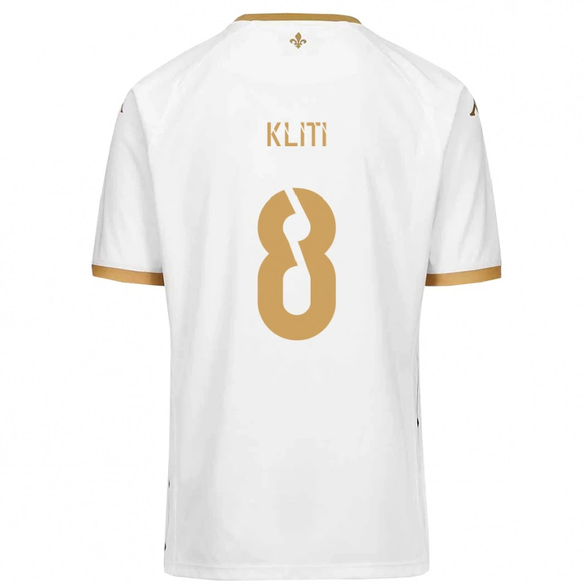 Danxen Men Ayoub Kliti #8 White Gold Away Jersey 2025/26 T-Shirt