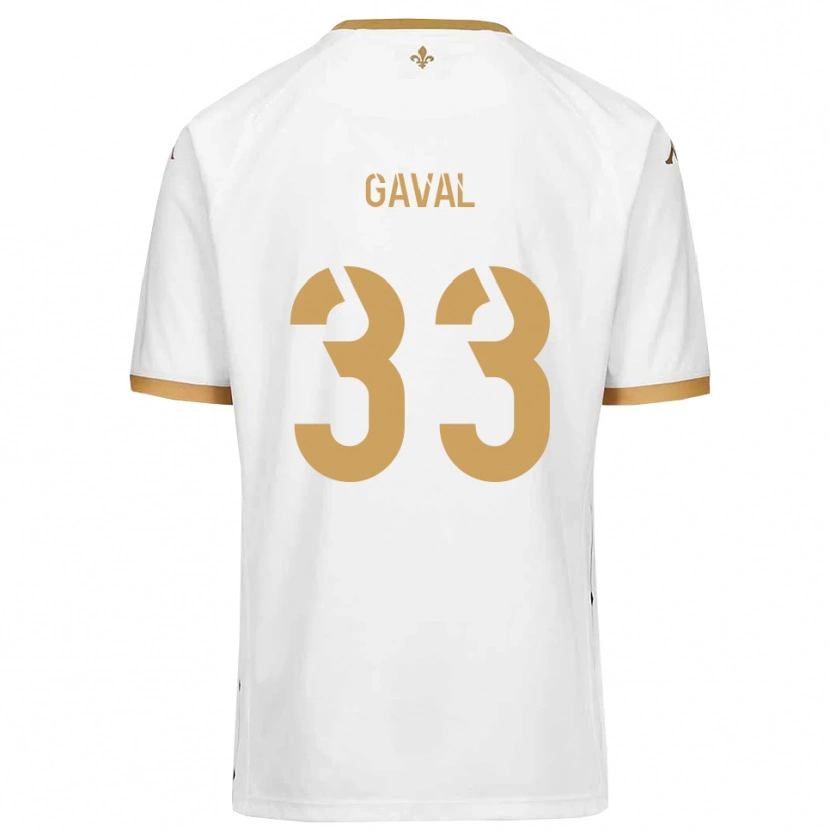 Danxen Men Aimé Gaval #33 White Gold Away Jersey 2025/26 T-Shirt