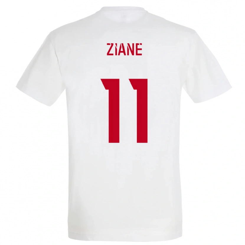 Danxen Men Mohamed Ziane #11 White Red Yellow Away Jersey 2025/26 T-Shirt