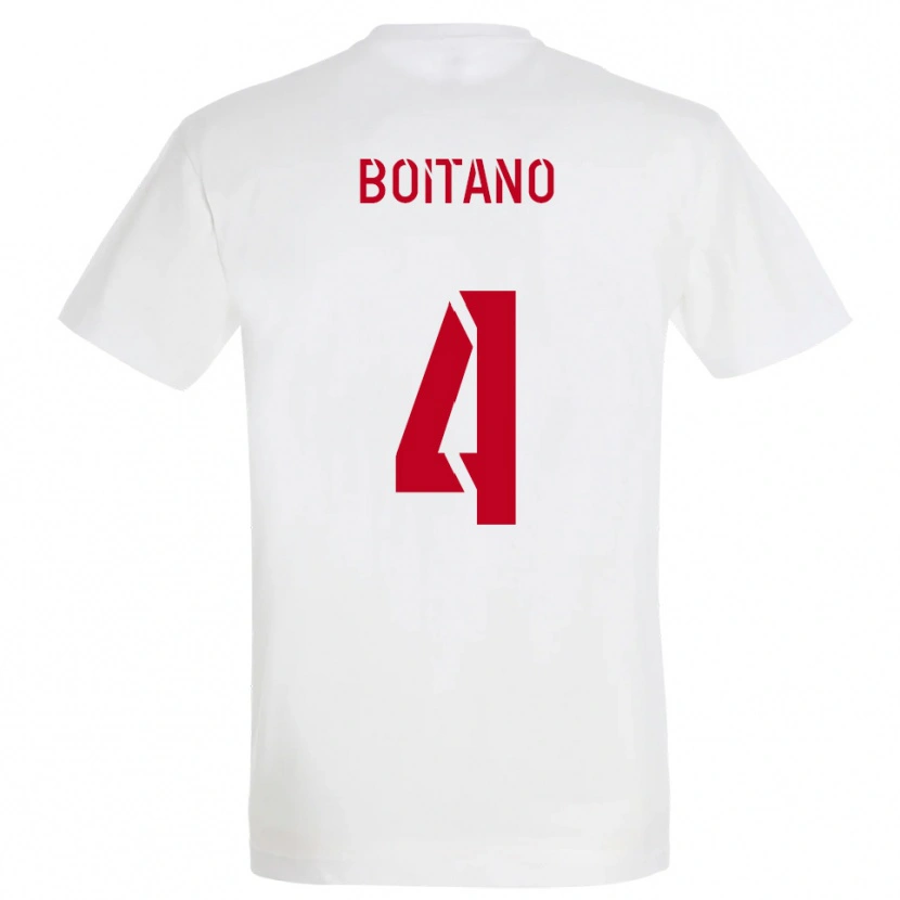 Danxen Men Jean-Baptiste Boitano #4 White Red Yellow Away Jersey 2025/26 T-Shirt