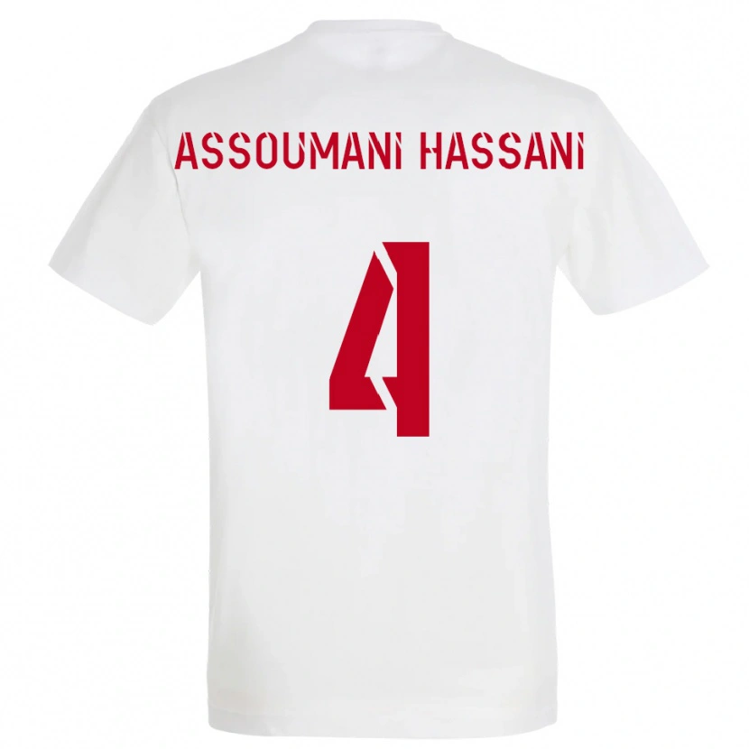 Danxen Men Nassim Assoumani Hassani #4 White Red Yellow Away Jersey 2025/26 T-Shirt