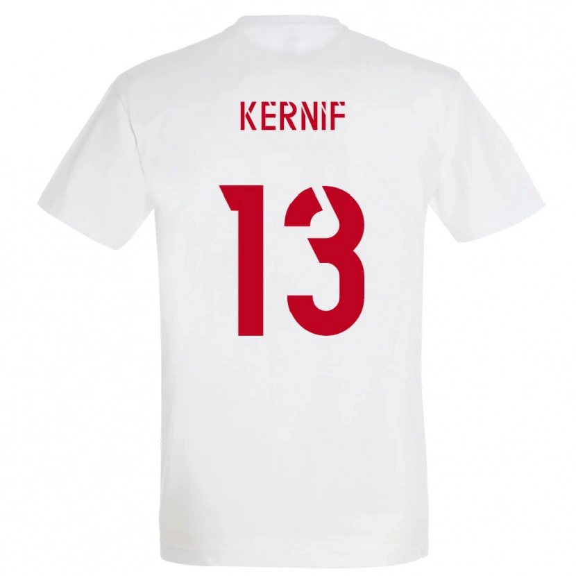 Danxen Men Nourdine Kernif #13 White Red Yellow Away Jersey 2025/26 T-Shirt