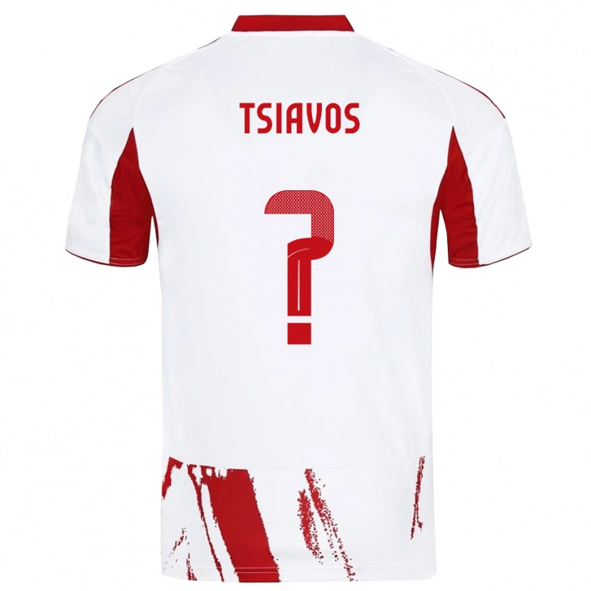 Danxen Men Stavros Tsiavos #0 White Red Away Jersey 2025/26 T-Shirt