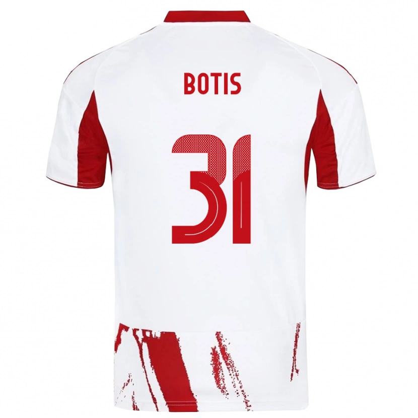 Danxen Men Nikolaos Botis #31 White Red Away Jersey 2025/26 T-Shirt