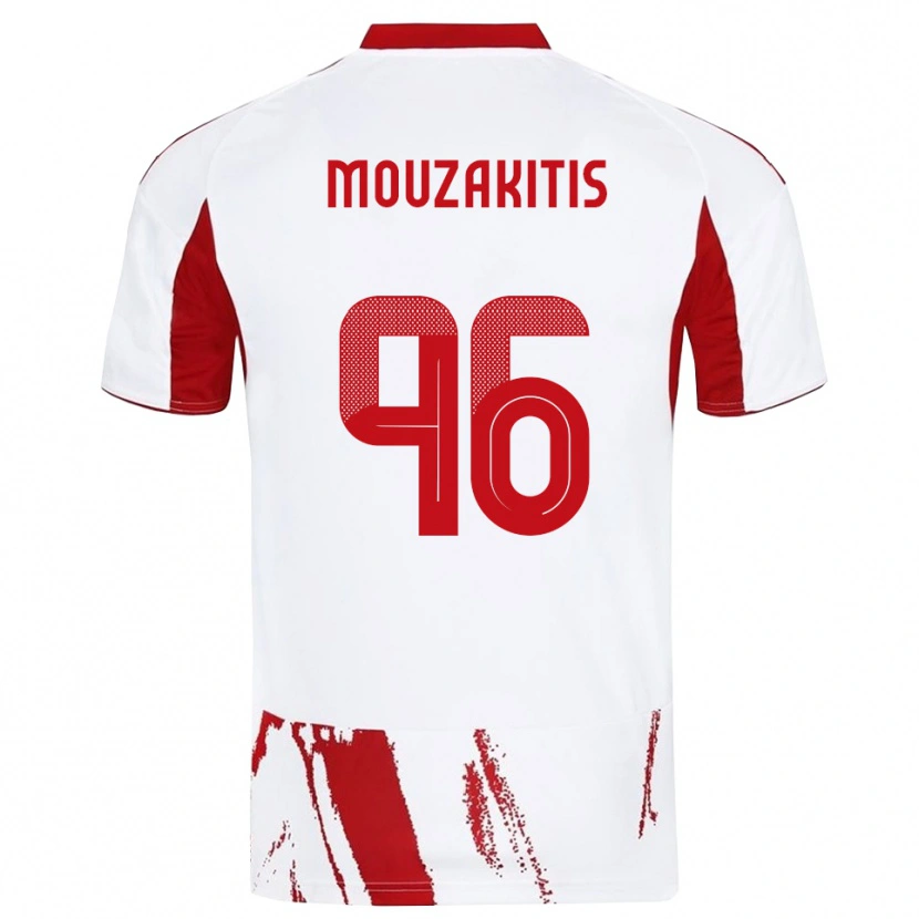 Danxen Men Christos Mouzakitis #96 White Red Away Jersey 2025/26 T-Shirt