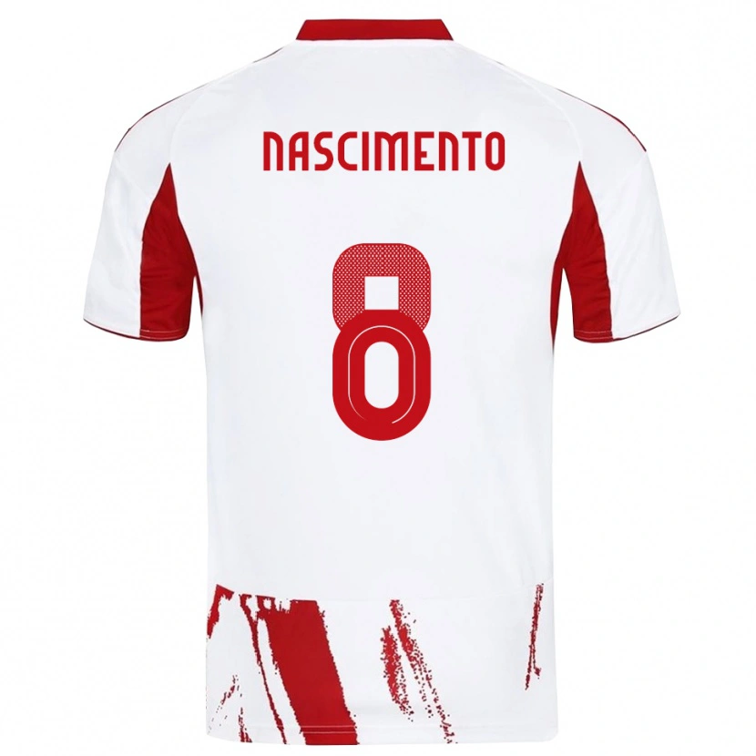 Danxen Men Diogo Nascimento #8 White Red Away Jersey 2025/26 T-Shirt