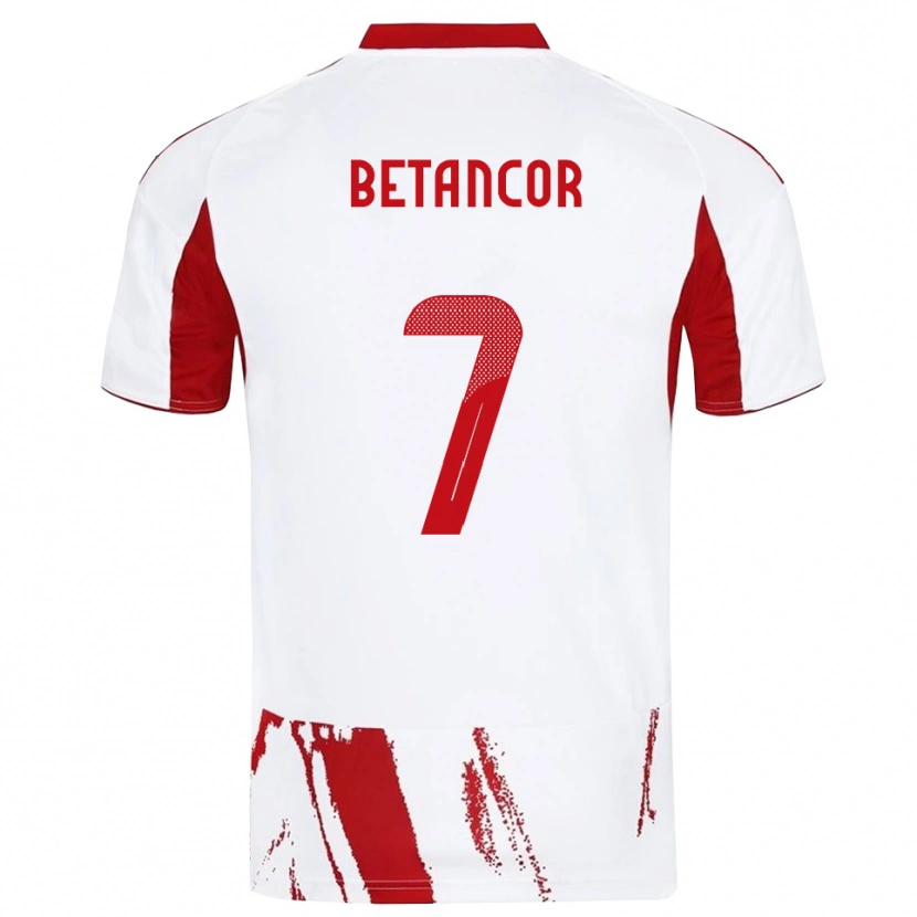 Danxen Men Jefté Betancor #7 White Red Away Jersey 2025/26 T-Shirt