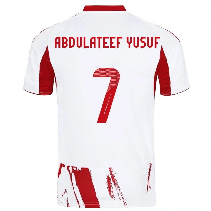 Danxen Men Taiye Abdulateef Yusuf #7 White Red Away Jersey 2025/26 T-Shirt
