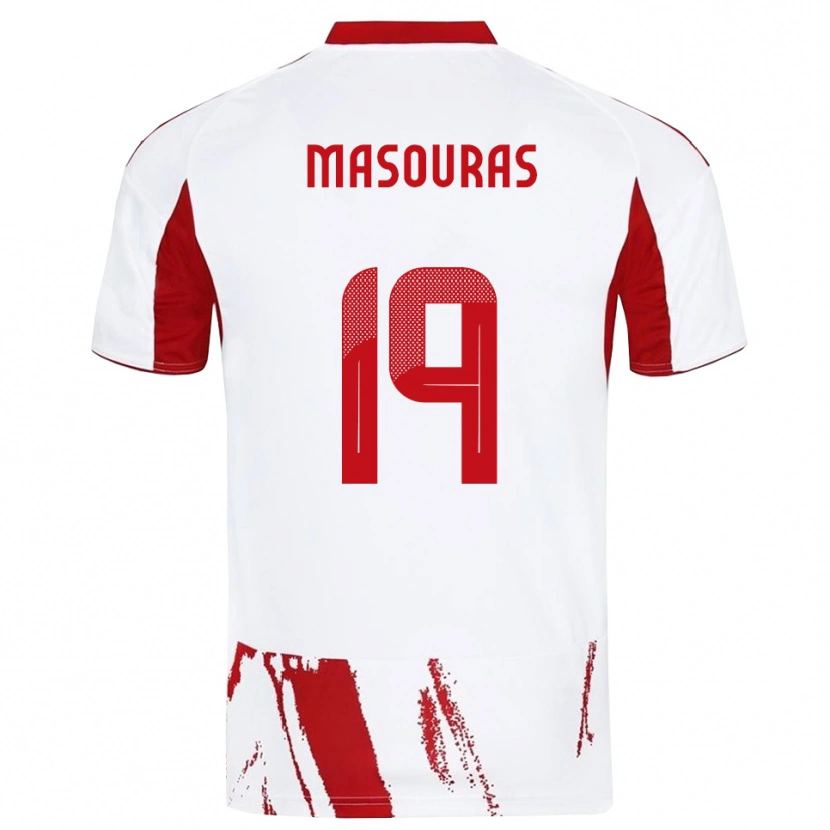 Danxen Men Georgios Masouras #19 White Red Away Jersey 2025/26 T-Shirt