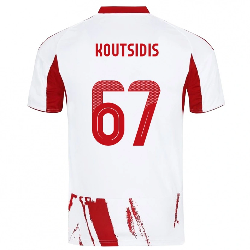 Danxen Men Isidoros Koutsidis #67 White Red Away Jersey 2025/26 T-Shirt