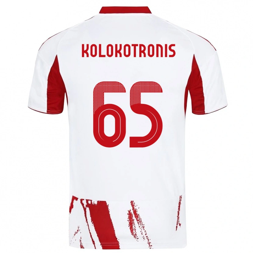 Danxen Men Petros Kolokotronis #65 White Red Away Jersey 2025/26 T-Shirt