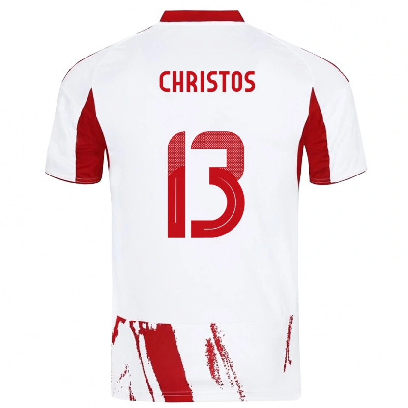 Danxen Men Christos Michailidis #13 White Red Away Jersey 2025/26 T-Shirt