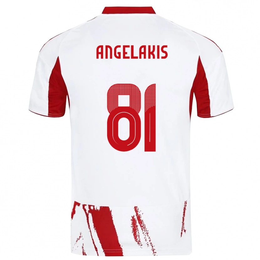 Danxen Men Konstantinos Angelakis #81 White Red Away Jersey 2025/26 T-Shirt