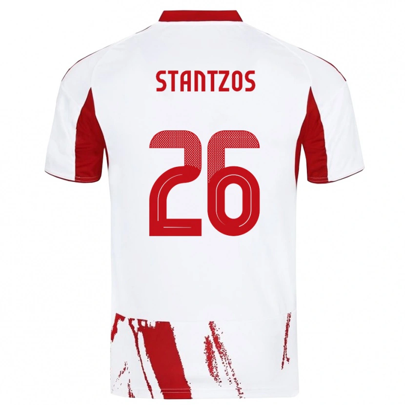 Danxen Men Athanasios Stantzos #26 White Red Away Jersey 2025/26 T-Shirt