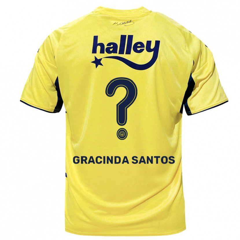 Danxen Men Elena Gracinda Santos #0 Yellow Navy Away Jersey 2025/26 T-Shirt