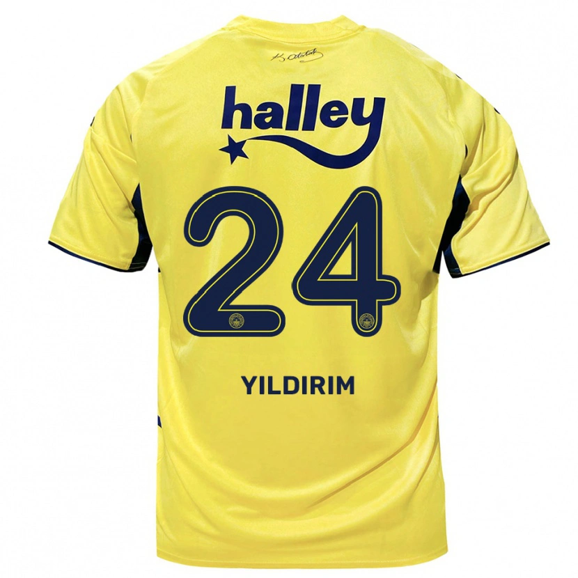 Danxen Men Fatoş Yıldırım #24 Yellow Navy Away Jersey 2025/26 T-Shirt