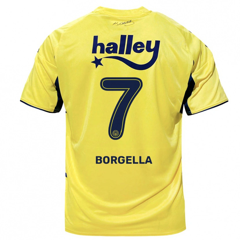 Danxen Men Roselord Borgella #7 Yellow Navy Away Jersey 2025/26 T-Shirt