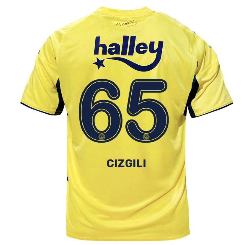 Danxen Men Muharrem Cizgili #65 Yellow Navy Away Jersey 2025/26 T-Shirt