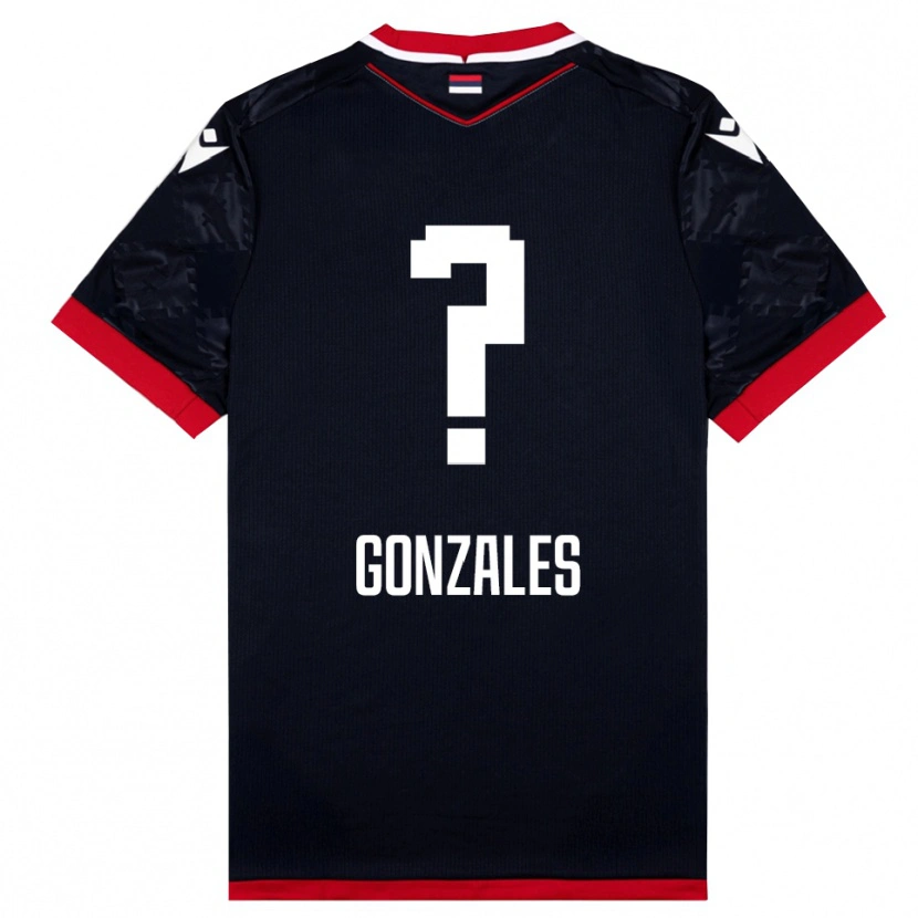 Danxen Men Jesus Gonzales #0 Black Red Away Jersey 2025/26 T-Shirt