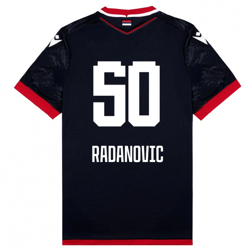 Danxen Men Savo Radanovic #50 Black Red Away Jersey 2025/26 T-Shirt