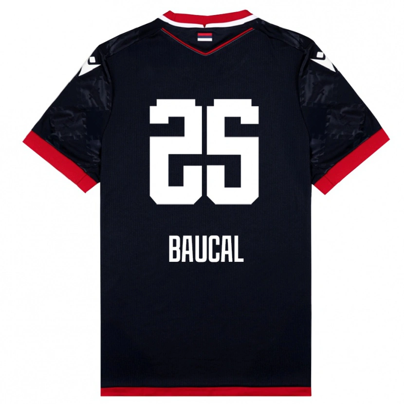 Danxen Men Strahinja Baucal #25 Black Red Away Jersey 2025/26 T-Shirt