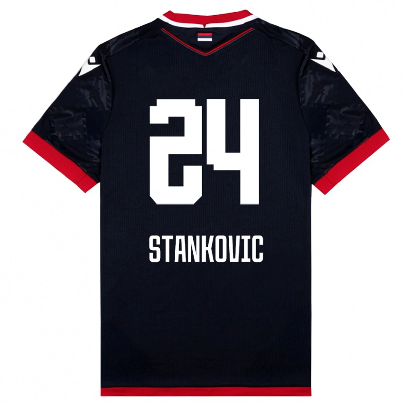 Danxen Men Nikola Stankovic #24 Black Red Away Jersey 2025/26 T-Shirt