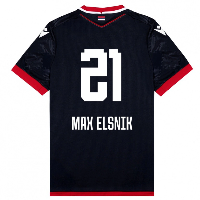 Danxen Men Timi Max Elsnik #21 Black Red Away Jersey 2025/26 T-Shirt