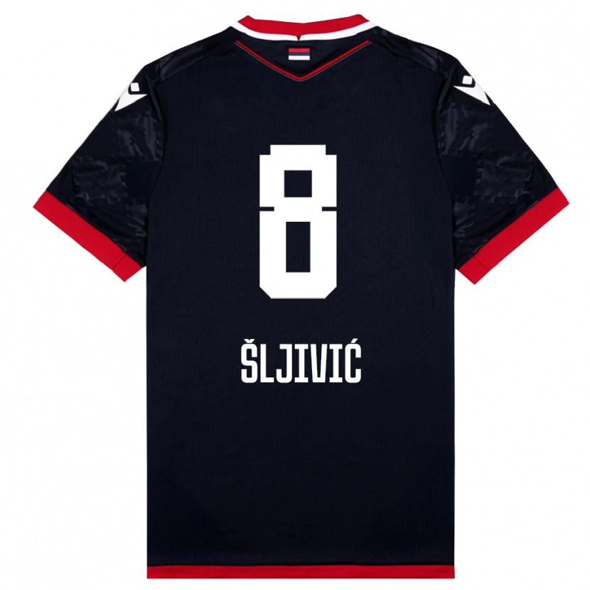Danxen Men Jovan Sljivic #8 Black Red Away Jersey 2025/26 T-Shirt