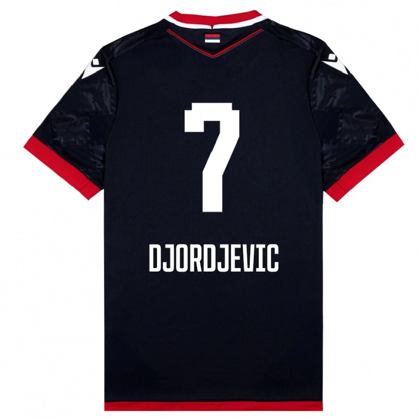 Danxen Men Uros Djordjevic #7 Black Red Away Jersey 2025/26 T-Shirt