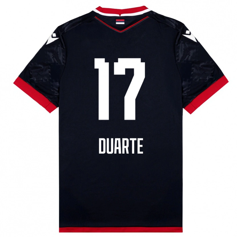 Danxen Men Bruno Duarte #17 Black Red Away Jersey 2025/26 T-Shirt
