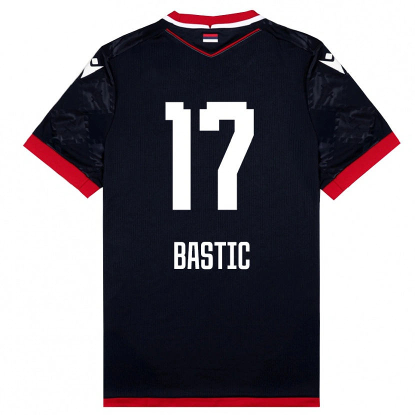 Danxen Men Aleksa Bastic #17 Black Red Away Jersey 2025/26 T-Shirt