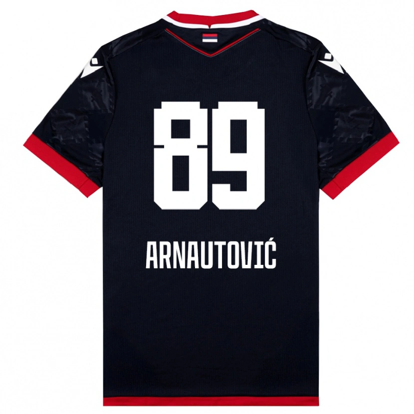 Danxen Men Marko Arnautovic #89 Black Red Away Jersey 2025/26 T-Shirt