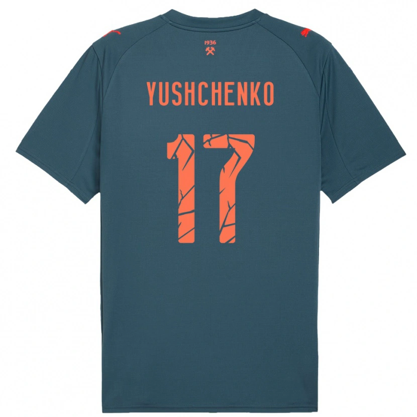 Danxen Men Oleksandr Yushchenko #17 Navy Red Away Jersey 2025/26 T-Shirt
