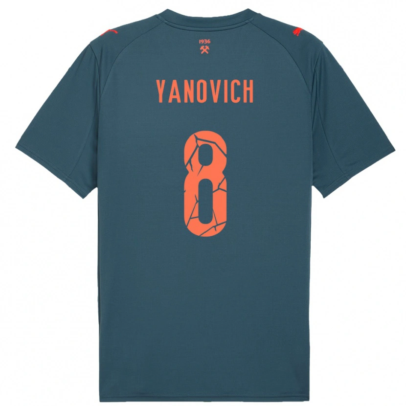 Danxen Men Yevgen Yanovich #8 Navy Red Away Jersey 2025/26 T-Shirt