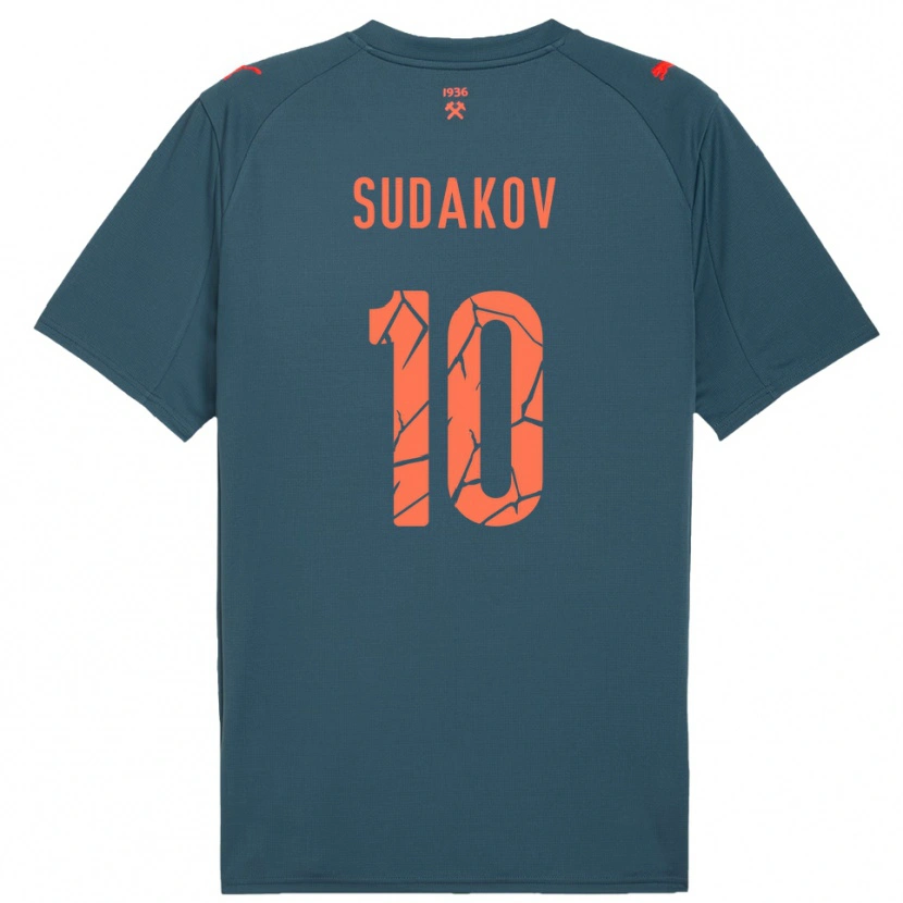 Danxen Men Georgiy Sudakov #10 Navy Red Away Jersey 2025/26 T-Shirt