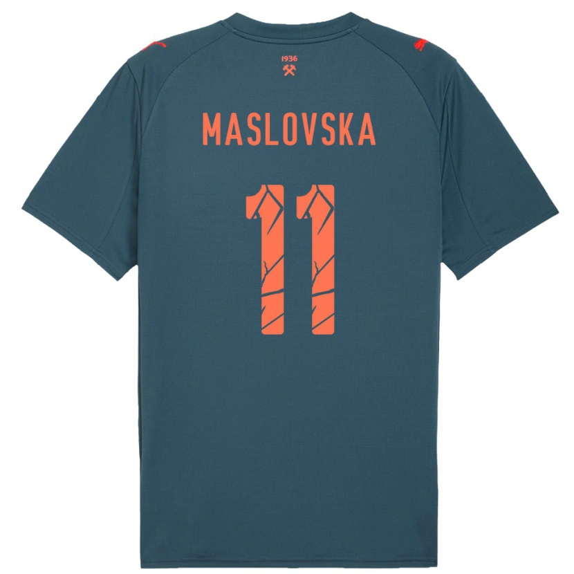 Danxen Men Yelyzaveta Maslovska #11 Navy Red Away Jersey 2025/26 T-Shirt