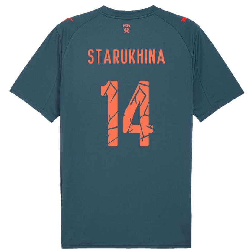 Danxen Men Alina Starukhina #14 Navy Red Away Jersey 2025/26 T-Shirt
