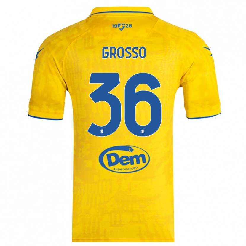 Danxen Women Filippo Grosso #36 Yellow Blue Home Jersey 2025/26 T-Shirt